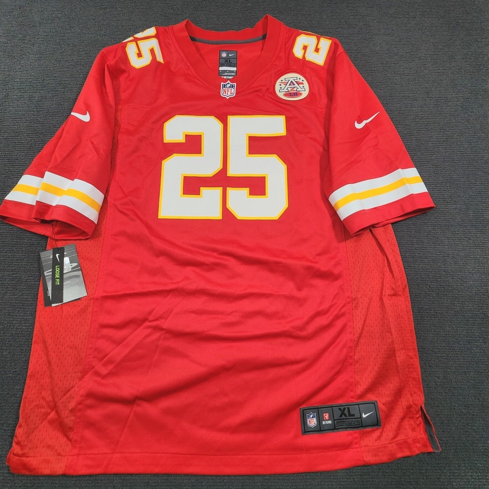 Nike Kansas City Chiefs Clyde Edwards-Helaire Men XL Red Game NFL Jersey NWT